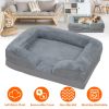 Pet Dog Bed Soft Warm Plush Puppy Cat Bed Cozy Nest Sofa Non-Slip Bed Cushion Mat Removable Washable Cover Waterproof Lining For Small Medium Dog